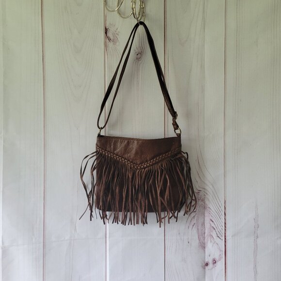 T-Shirt & Jeans Handbags - T-shirt & Jeans Crossbody Purse/Bag, Fringe, Faux Leather.